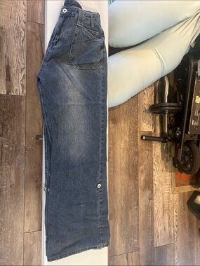 Men's Bootcut Jeans in Dark Blue Denim